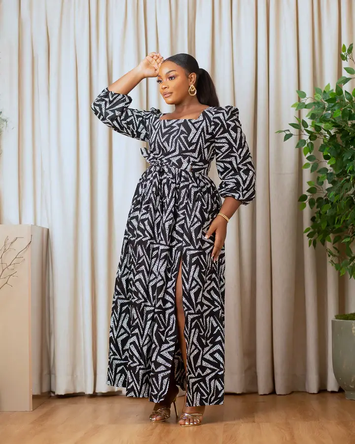 NUNA AFRICAN PRINT MAXI DRESS