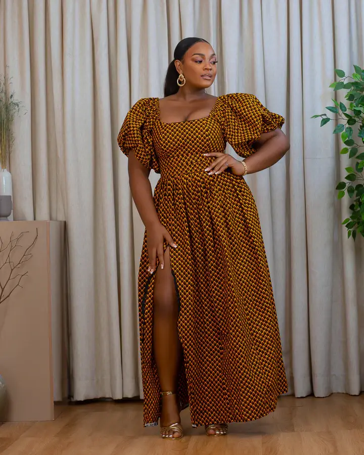 NUNA AFRICAN PRINT MAXI DRESS