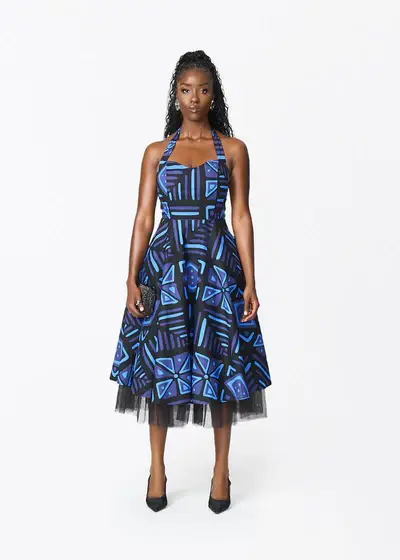 Nanya Women’s African Print Corset Dress