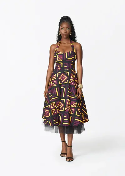 Nanya Women’s African Print Corset Dress